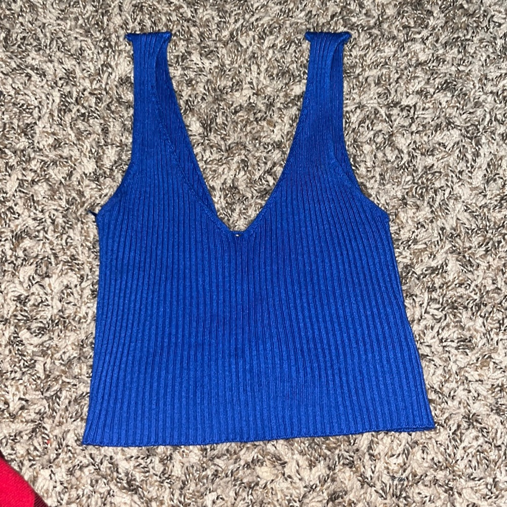 Blue cropped top